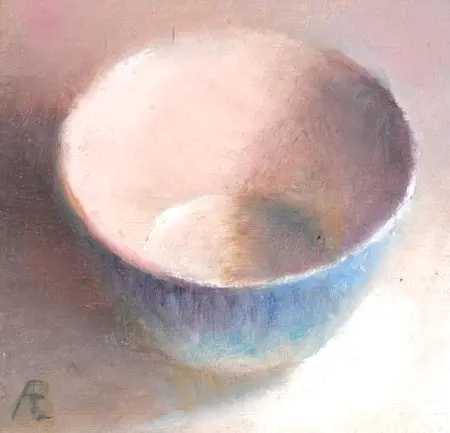 Anneke Elhorst, Delfts Blauw, 195 euro, Oil on panel, unframed, 10x10x2 cm