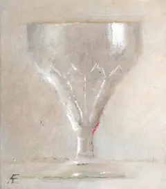Anneke Elhorst, Glaasje 5, 220 euro, Oil on panel, 12x10x2,5 cm