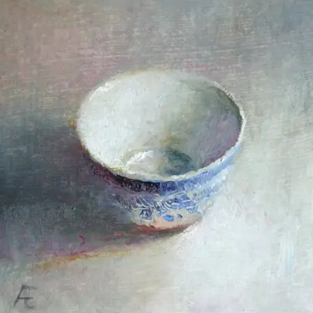 Anneke Elhorst, Kommetje, Oil on panel, 10x10 cm, €195,-