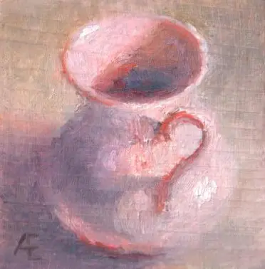 Anneke Elhorst, Mini 2 kannetje, 125 euro, Oil on panel, unframed, 6,5x6,5 cm