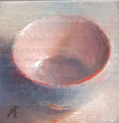 Anneke Elhorst, Mini 4, 125 euro, Oil on panel, unframed, 6,5x6,5x2 cm