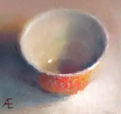 Anneke Elhorst, Oranje Kommetje, 195 euro, Oil on panel, 10x10 cm