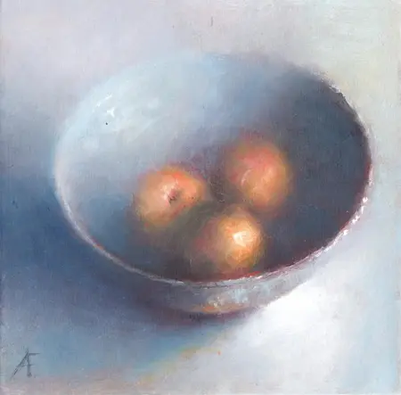 Anneke Elhorst, Oranje, 295 euro, Oil on panel, 15x15 cm