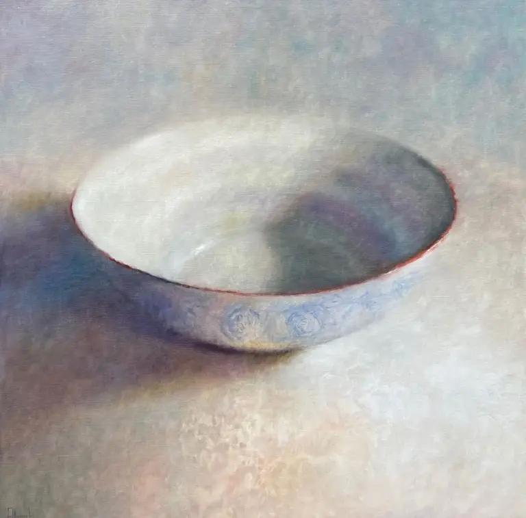 Anneke Elhorst, Schaal, 3000 euro, Oil on canvas, unframed, 100x100x5 cm