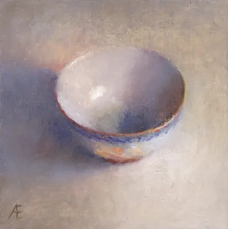 Anneke Elhorst, Schaaltje 30 , Oil on panel, 15x15 cm, €.295,-