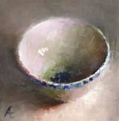 Anneke Elhorst, Schaaltje 35, Oil on wood, 10x10 cm, €.195,-