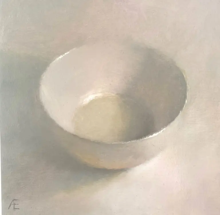 Anneke Elhorst, Schaaltje 46, Oil on panel, 18x18 cm, €.350,-