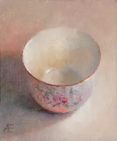 Anneke Elhorst, Schaaltje 52, Oil on panel, 12x10x4 cm, €.220,-