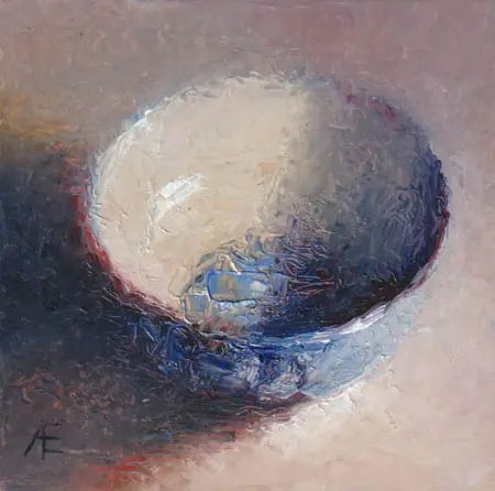 Anneke Elhorst, Schaaltje 75, Oil on panel, 12x12 cm, €.240,-