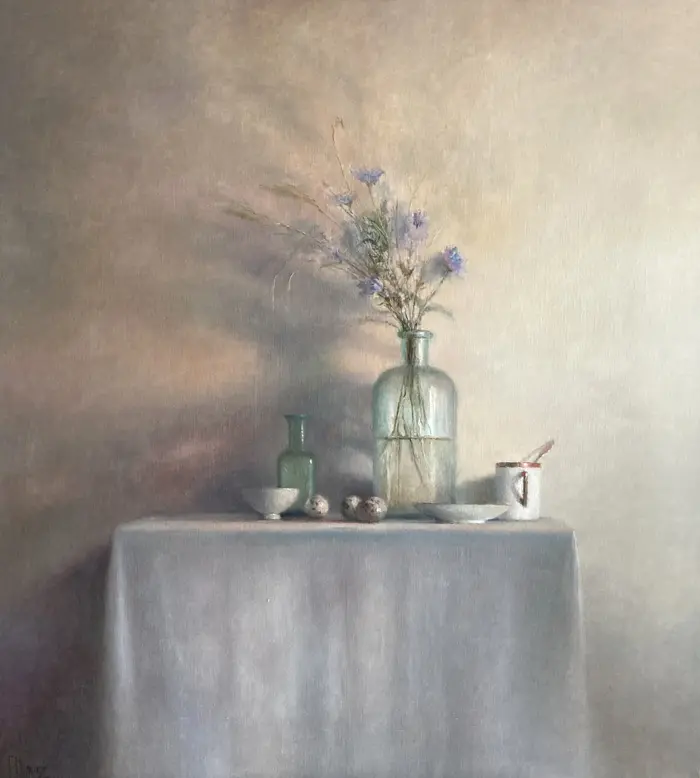 Anneke Elhorst, Veldbloemen, 2975 euro, Oil on canvas, unframed, 110x100x5 cm
