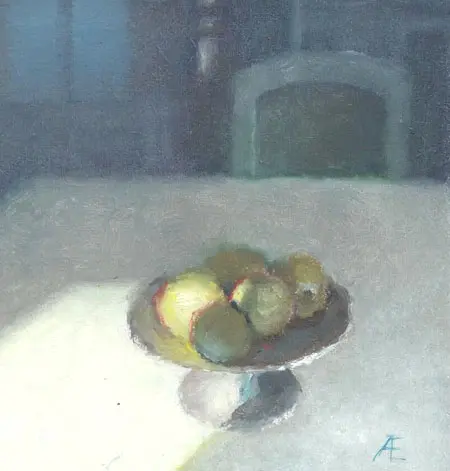 Anneke Elhorst, Zonlicht, 310 euro, Oil on panel, 15x15x2,5 cm