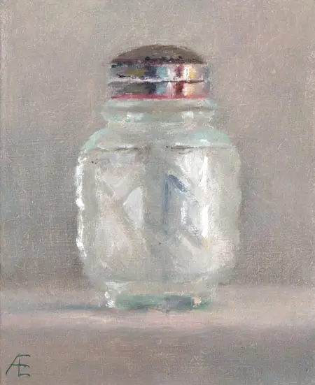 Anneke Elhorst, Zoutvaatje, 270 euro, Oil on panel, 15x12 cm