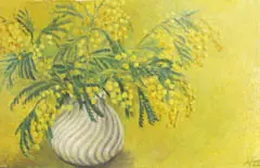 Annemarie Verschoor, Mimosa, 175 euro, Oil on panel, 19x30 cm