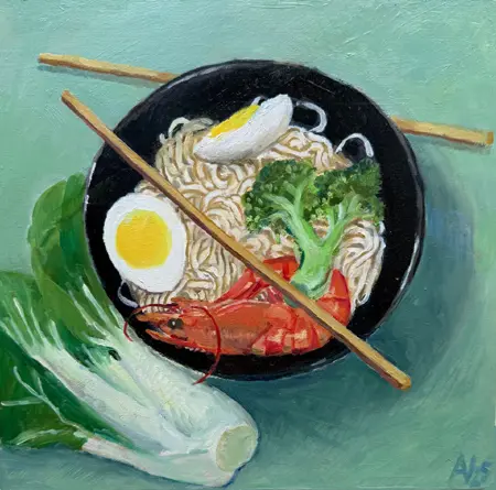 Annemarie Verschoor, Ramen 2 groen, 180 euro, Oil on panel, unframed, 23x23 cm