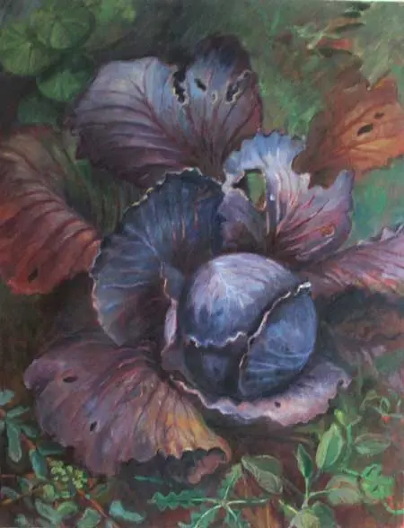 Annemarie Verschoor, Rode Kool, Oil on canvas, 85x65 cm, €.600,-