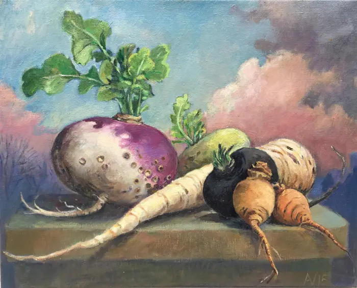 Annemarie Verschoor, Winterknollen, Oil on canvas, 40x50 cm, €.450,-