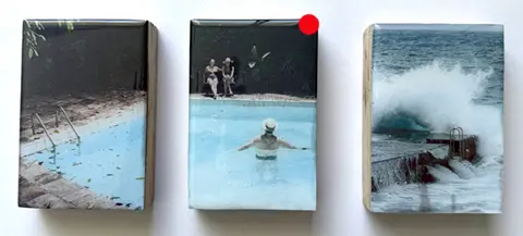 Annette van Waaijen, Serie Pool 1 t/m 3, 70 euro each, Mixed media, 6x9 cm