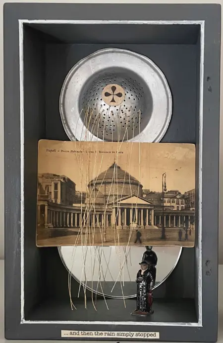 Antje Weber, ...and then the rain simply stopped, 160 euro, Mixed media in box, cm