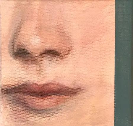 Antje Weber, Another kiss, Acrylic on canvas, 16x16 cm, €.120,-