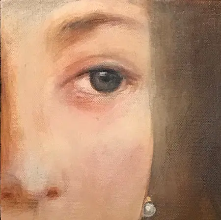 Antje Weber, Eye, Acrylic on canvas, 16x16 cm, €.130,-
