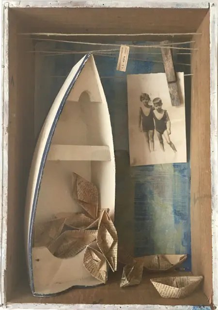 Antje Weber, La Mer, Mixed media in box, 19x28x8 cm, €.150,-