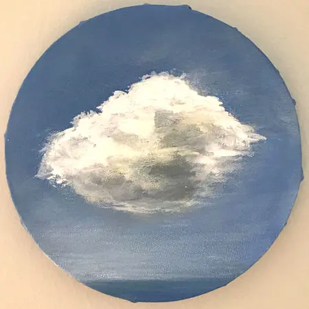 Antje Weber, Little Cloud, 90 euro, Acrylic on canvas, 20 cm