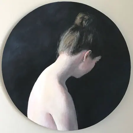 Antje Weber, Maria, 320 euro, Acrylic on canvas with gold leaf, 40 cm
