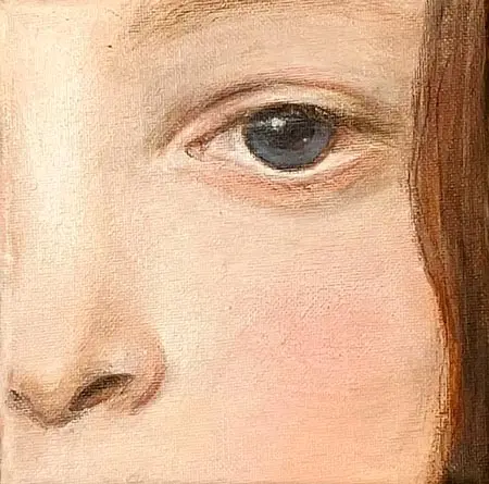 Antje Weber, Nina, 120 euro, Acrylic on canvas, unframed, 16x16 cm