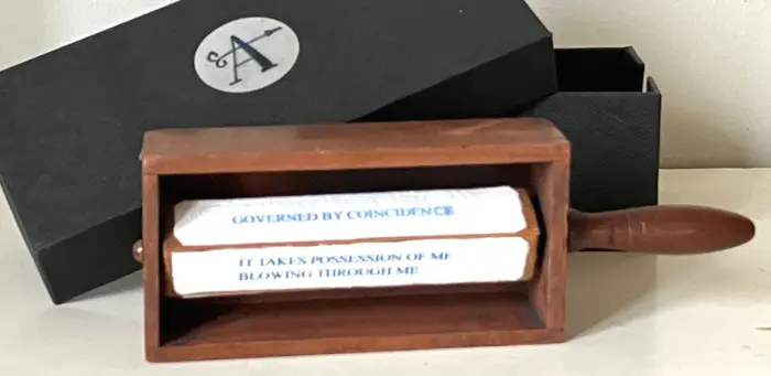 Antje Weber, Poem Wheel, 70 euro, Vintage pencil sharpener, 17x6x4 cm