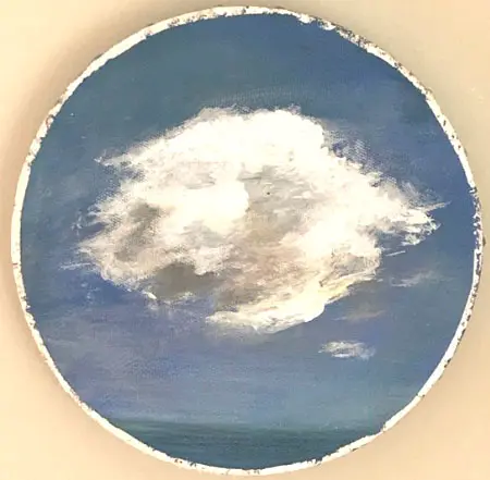 Antje Weber, Silver Cloud, 90 euro, Acrylic on canvas, 20 cm