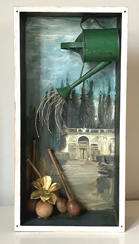 Antje Weber, Water your garden, 150 euro, Mixed media with copper elements,