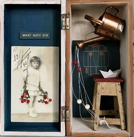 Antje Weber, What Kathy did, 130 euro, Mixed media in box, 23x18x8 cm