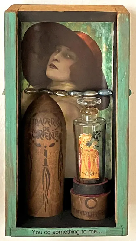 Antje Weber, You do something to me, 130 euro, Mixed media in vintage drawer, 16,5x9x6,5 cm