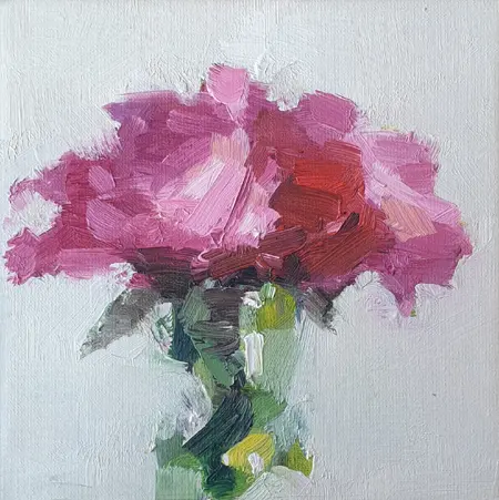 Bairbre Duggan, Colorful roses, 550 euro, Oil on canvas in frame, 20x25 cm