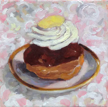 Berber Boom, Moorkop, Oil on canvas, 18x18 cm, €.140,-