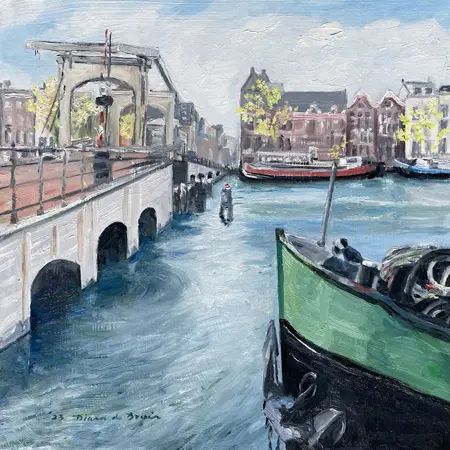 Diana de Bruin, Magere Brug, 275, Oil on panel, unframed, 30x30 cm