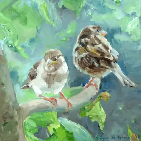 Diana de Bruin, Moedermus en kind, 175 euro, Oil on panel, 20x20 cm