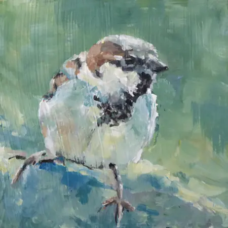 Diana de Bruin, Mus, 125 euro, Oil on panel, 12x12 cm