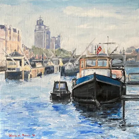 Diana de Bruin, Opdracht Amstel, 275 euro, Oil on panel, 30x30 cm