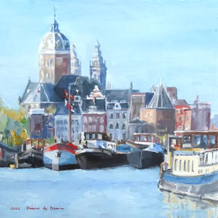 Diana de Bruin, St Nicolaaskerk Amsterdam, 300 euro, Oil on panel, 30x30 cm