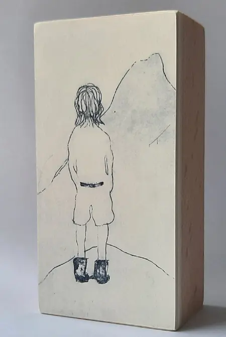 Edith Brouwer, Cipres 12, 85 euro, Etching on block, unframed, 10x5x3,5 cm