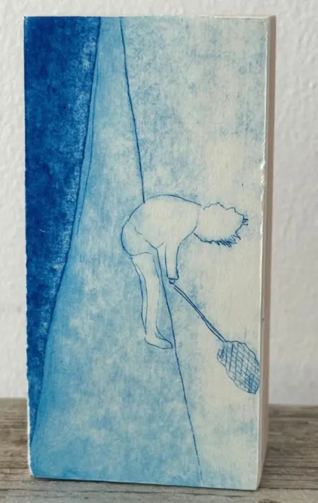 Edith Brouwer, Cipres 2, 85 euro, Etching on block, unframed, 10x5x3,5 cm