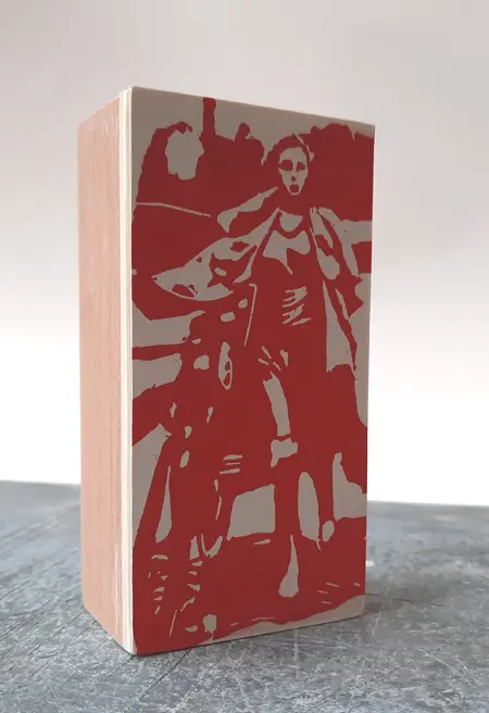 Edith Brouwer, Cipres 21, 85 euro, Etching on block, unframed, 10x5x3,5 cm