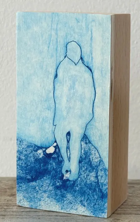 Edith Brouwer, Cipres 6, 85 euro, Etching on block, unframed, 10x5x3,5 cm