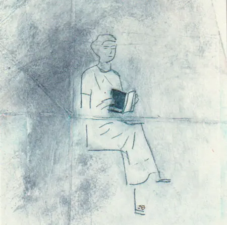 Edith Brouwer, Moment voor je zelf, 65 euro, Tetra Pak etching on paper in black frame, 10x10 cm