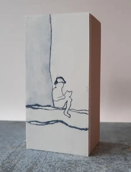 Edith Brouwer, Cipres 5, 85 euro, Etching on block, unframed, 10x5x3,5 cm