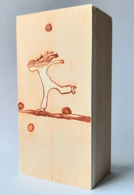 Edith Brouwer, Cipres 7, 85 euro, Etching on block, unframed, 10x5x3,5 cm