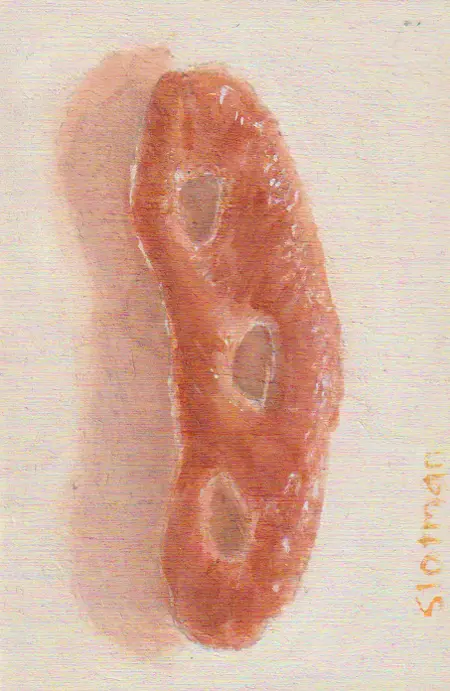 Gea Slotman, Krakeling, 95 euro, Acrylic on panel, unframed, 8x10 cm
