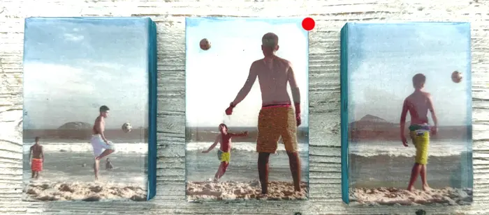 Annette van Waaijen, Playtime 1 t/m 3, 65 euro each (175 euro for three), Photo on panel with resin, 9x6x2 cm