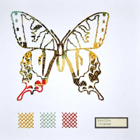 Renee Toonen, Vlinder, 55 euro, Paper cutting with embroidery in wooden frame, 18x18 cm